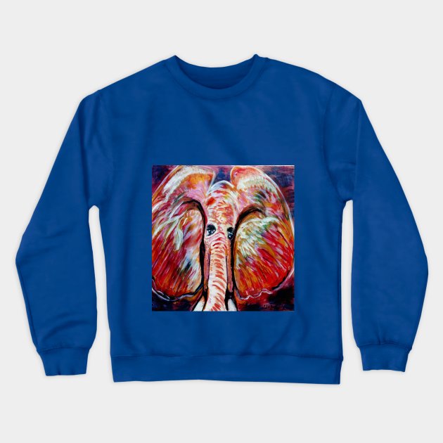 pink elephant Crewneck Sweatshirt by therese lyssia